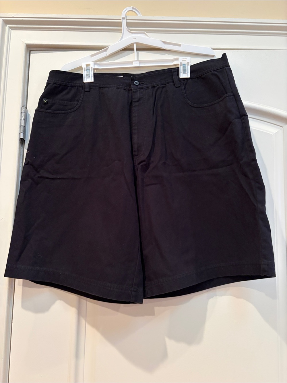 Men's Black Flat Front Shorts - Classic Everyday Style